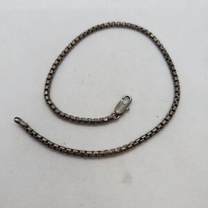 Sterling Silver Anklet 10" Rounded Box Chain